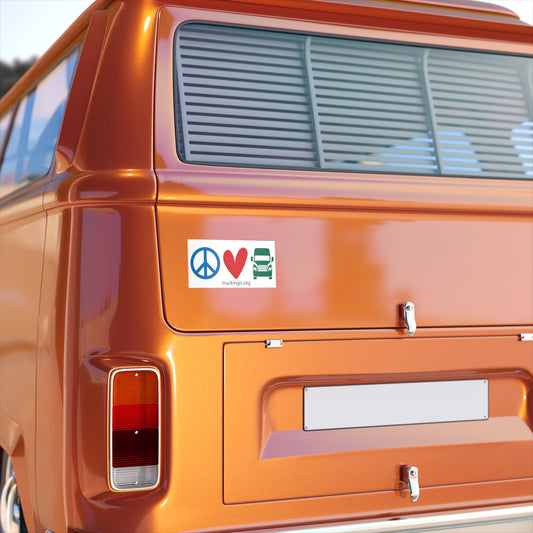 Peace - Love - Trucks Bumper Stickers